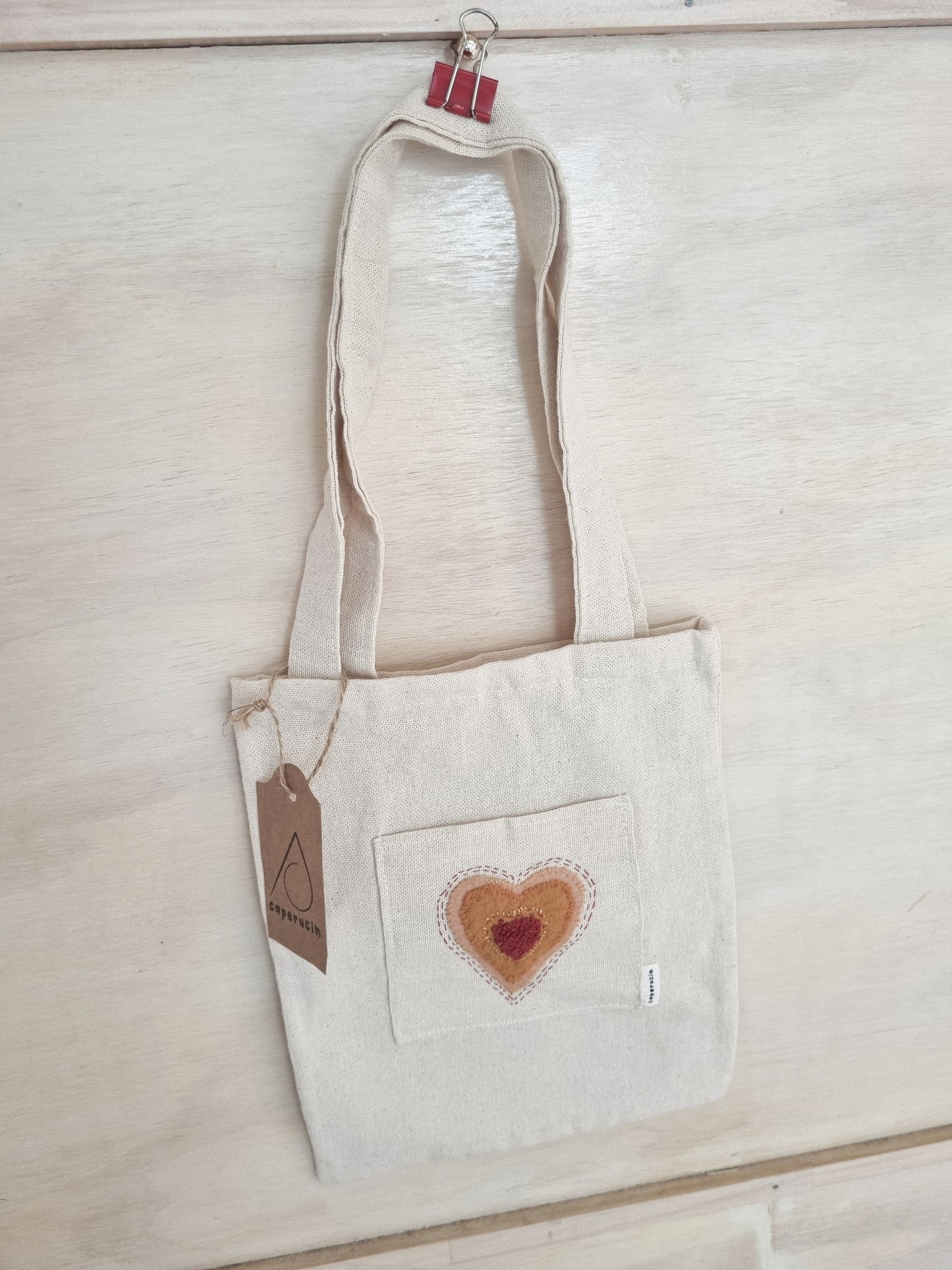 Bolsa de tela con bolsillo 24x30 cm. / diseños originales